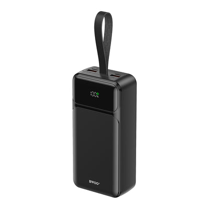 External Battery BWOO BO-P66, 30000mAh, 65W, QC + PD, 1 x USB-C - 2 x USB-A, Black