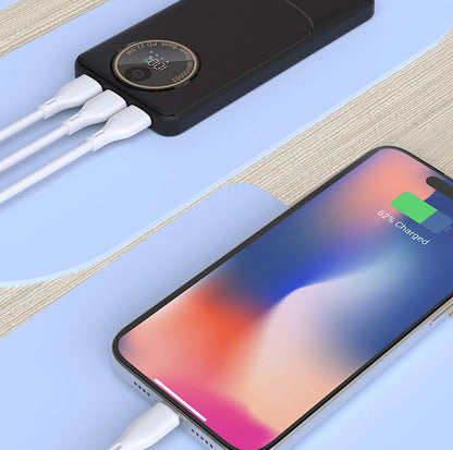 Dudao K12Pro External Battery, 20000mAh, 22.5W, QC + PD, 1 x USB-C - 2 x USB-A, Black