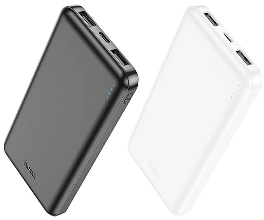 External Battery HOCO J100, 10000mAh, 10W, 2 x USB-A, Black