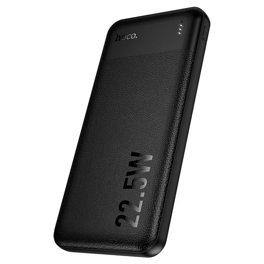 HOCO J159 Essence External Battery, 10000mAh, 22.5W, QC + PD, 1 x USB-C - 2 x USB-A, Black