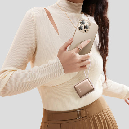 Joyroom JR-PBF27 External Battery, 10000mAh, 22.5W, PD, 1 x Lightning - 2 x USB-C, Gold