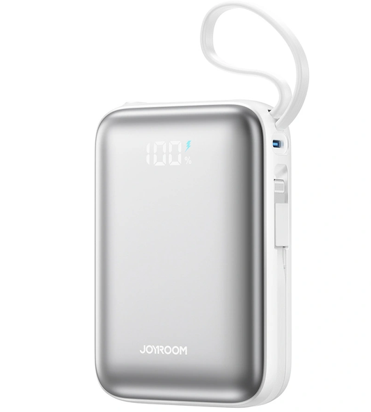 Joyroom JR-PBF29 External Battery, 20000mAh, 22.5W, QC + PD, 1 x Lightning - 2 x USB-C, White
