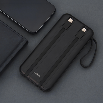External Battery MaXlife MXPB-06, 10000mAh, 22.5W, QC + PD, 1 x Lightning - 2 x USB-A - 2 x USB-C, Black
