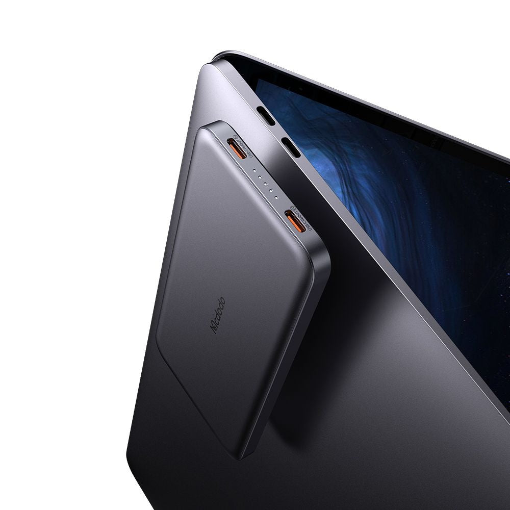 McDodo MC-3781 Meta External Battery, 10000mAh, 20W, PD, 2 x USB-C, Black