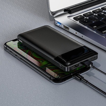 HOCO J72 External Battery, 10000mAh, 10W, 2 x USB-A, Black