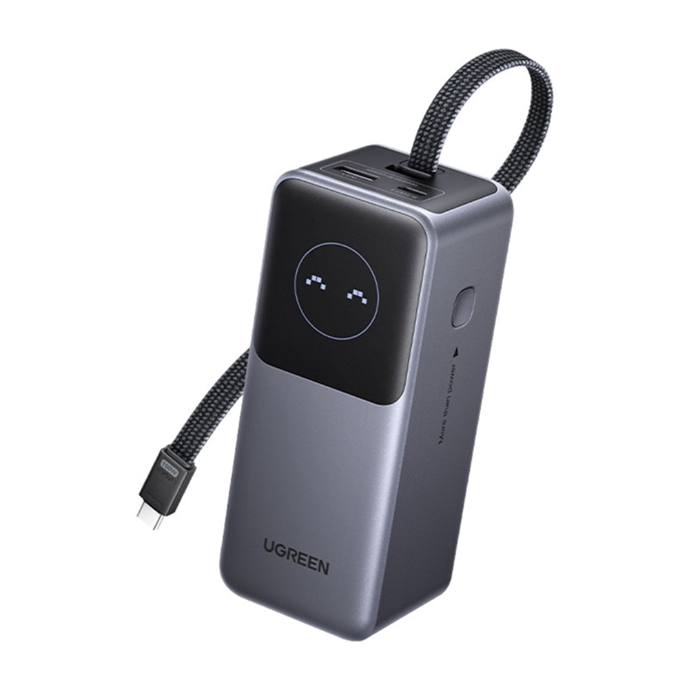 UGREEN PB723 External Battery, 20000mAh, 130W, QC + PD, 1 x USB-A - 2 x USB-C, Grey
