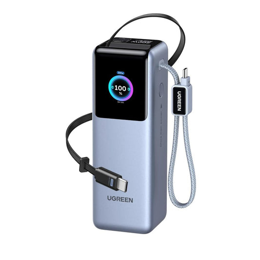 UGREEN PB728 External Battery (75702B), 25000mAh, 200W, QC + PD, 1 x USB-A - 3 x USB-C, Gray