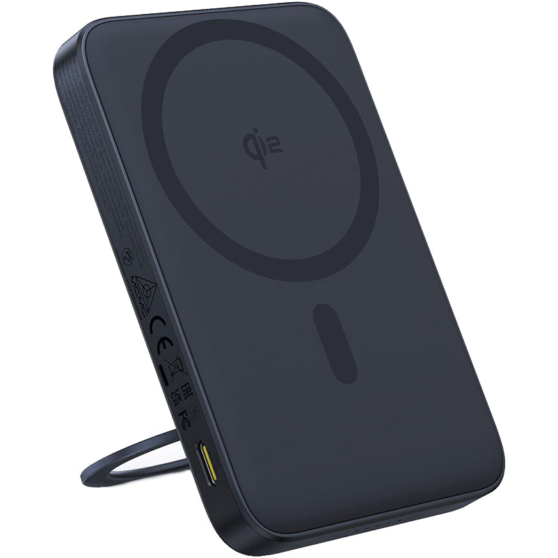 Baseus PicoGo External Wireless Battery, 5000mAh, 20W, PD + FQI, 1 x QI - 1 x USB-C, Black P10076802123-00