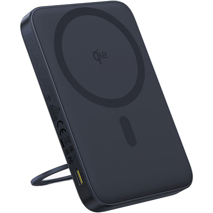 Baseus PicoGo External Wireless Battery, 5000mAh, 20W, PD + FQI, 1 x QI - 1 x USB-C, Black P10076802123-00
