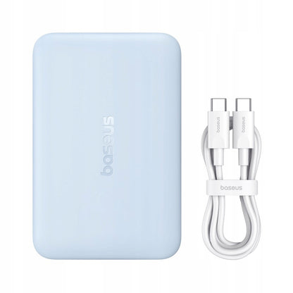 Baseus EnerFill FM11 Ultra-Mini Wireless External Battery, 10000mAh, 22.5W, PD + FQI, 1 x QI - 1 x USB-C, Blue P1008210E313-00