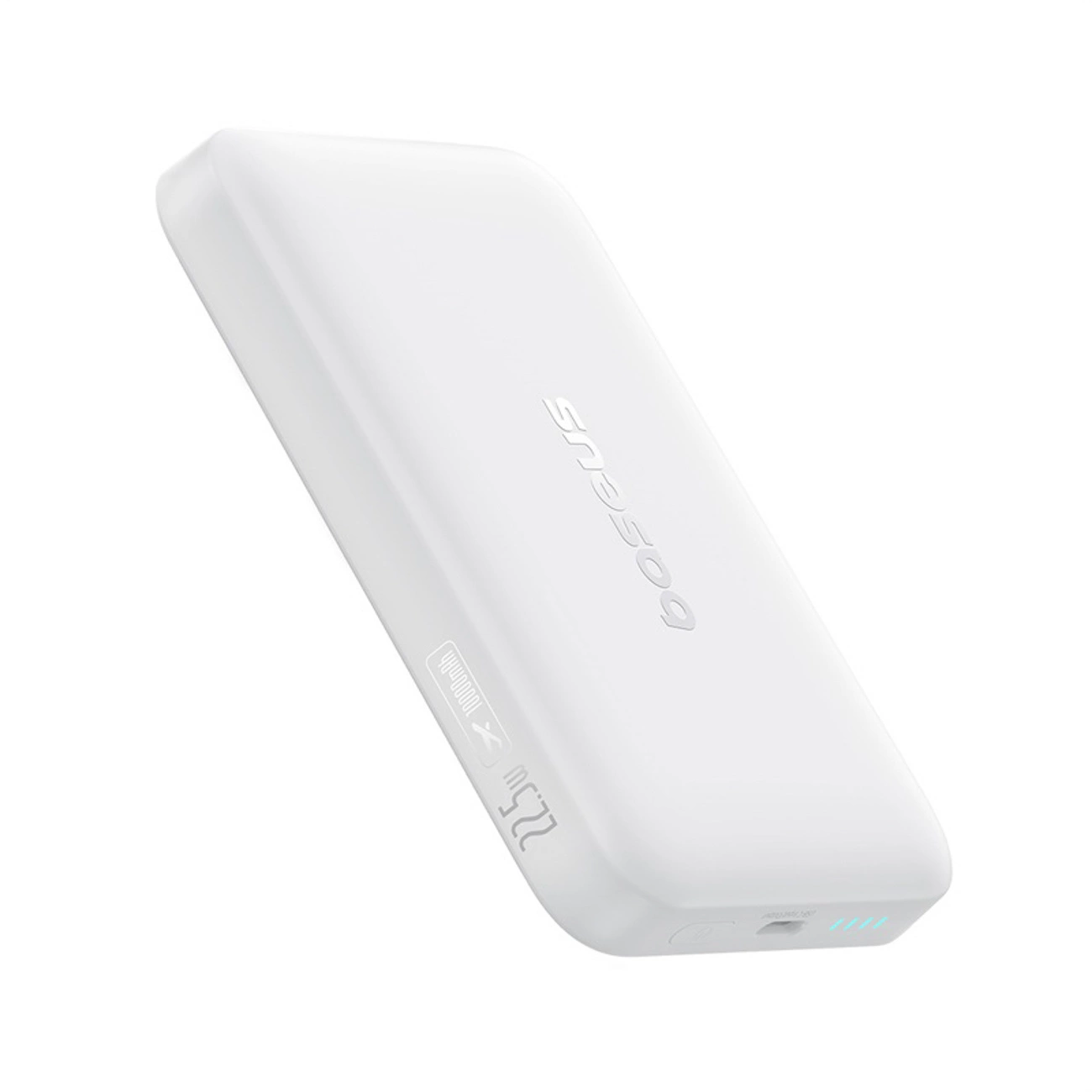 External Wireless Battery Baseus EnerFill FM11 Ultra-Mini, 10000mAh, 22.5W, PD + FQI, 1 x QI - 1 x USB-C, White P1008210E213-00