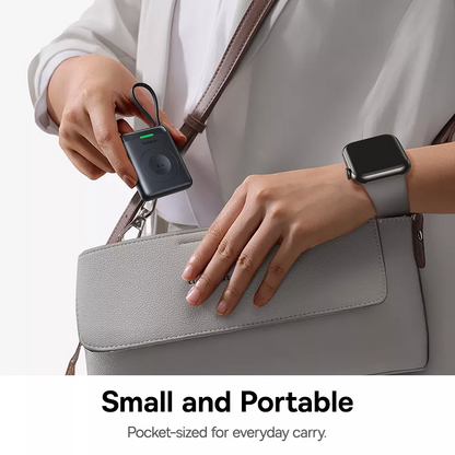 Baseus EnerFill FW11 Wireless External Battery for Apple Watch Series, 1640mAh, 5W, 1 x QI, Black E0205301