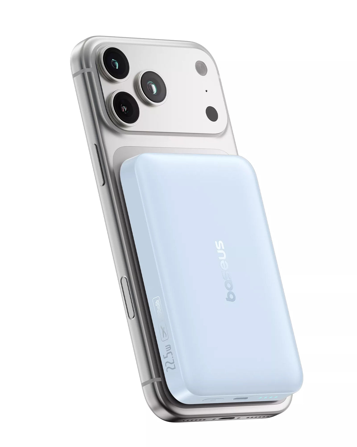 Baseus EnerFill FM11 Ultra-Mini Wireless External Battery, 10000mAh, 22.5W, PD + FQI, 1 x QI - 1 x USB-C, Blue P1008210E313-00