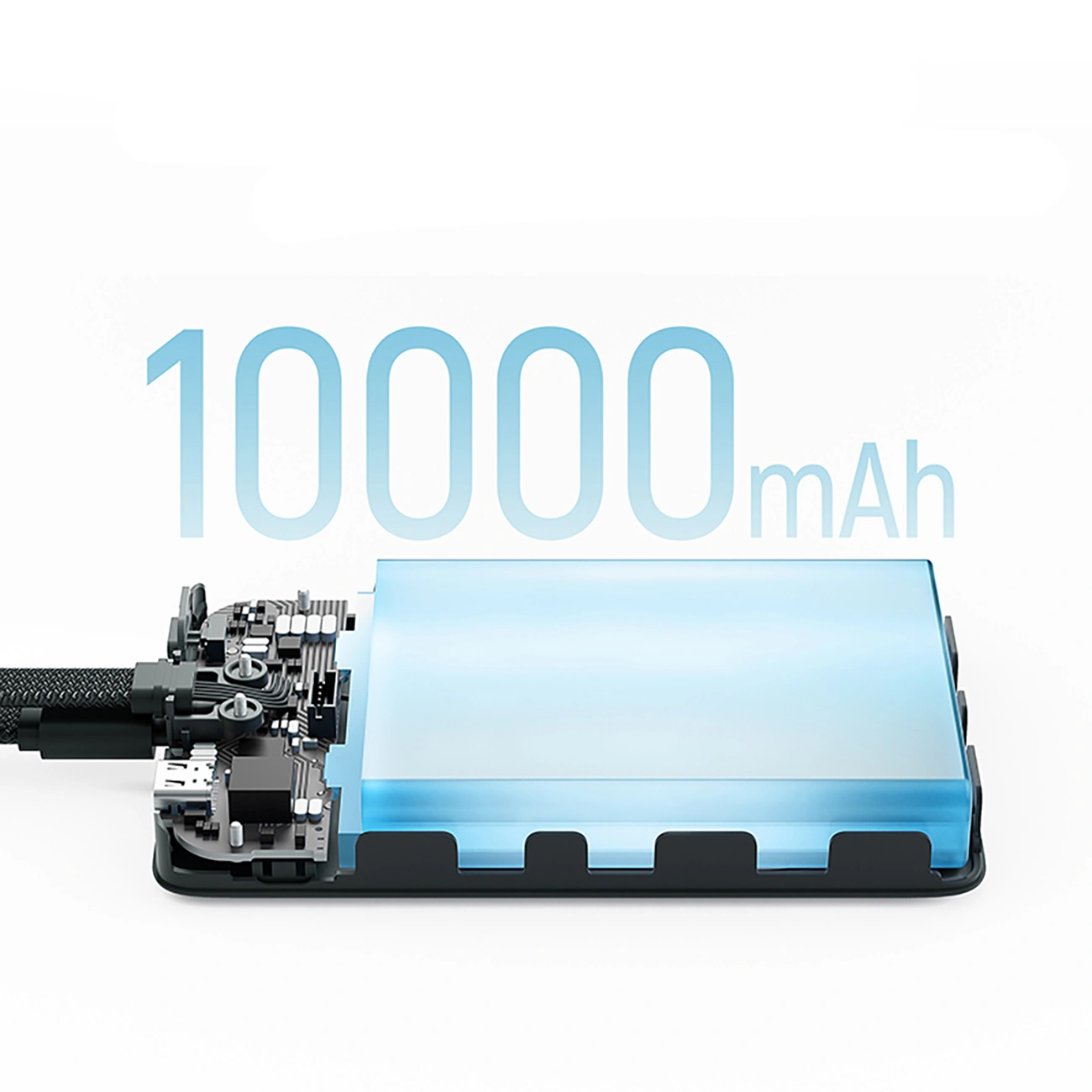 Cuktech CP132ML Wireless External Battery, 10000mAh, 22.5W, PD + QI, 2 x USB-C, White