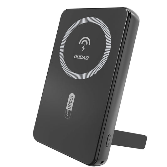 Dudao K14S+ Wireless External Battery, 10000mAh, 22.5W, QC + PD + FQI, 1 x QI - 1 x USB-A - 1 x USB-C, Black