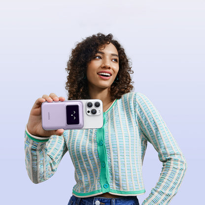 UGREEN PB571 Uno Wireless External Battery, 5000mAh, 20W, PD + FQI, 1 x QI - 1 x USB-C, Purple