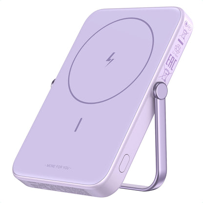 UGREEN PB571 Uno Wireless External Battery, 5000mAh, 20W, PD + FQI, 1 x QI - 1 x USB-C, Purple