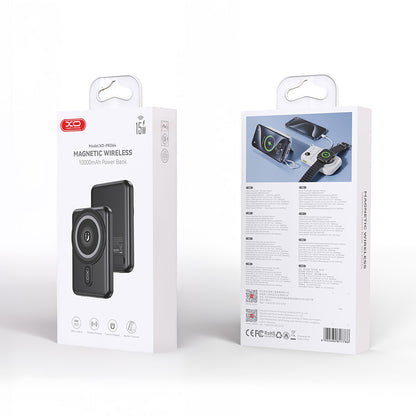 XO Design PR264 Wireless External Battery, 10000mAh, 20W, PD + FQI, 1 x USB-C, Black
