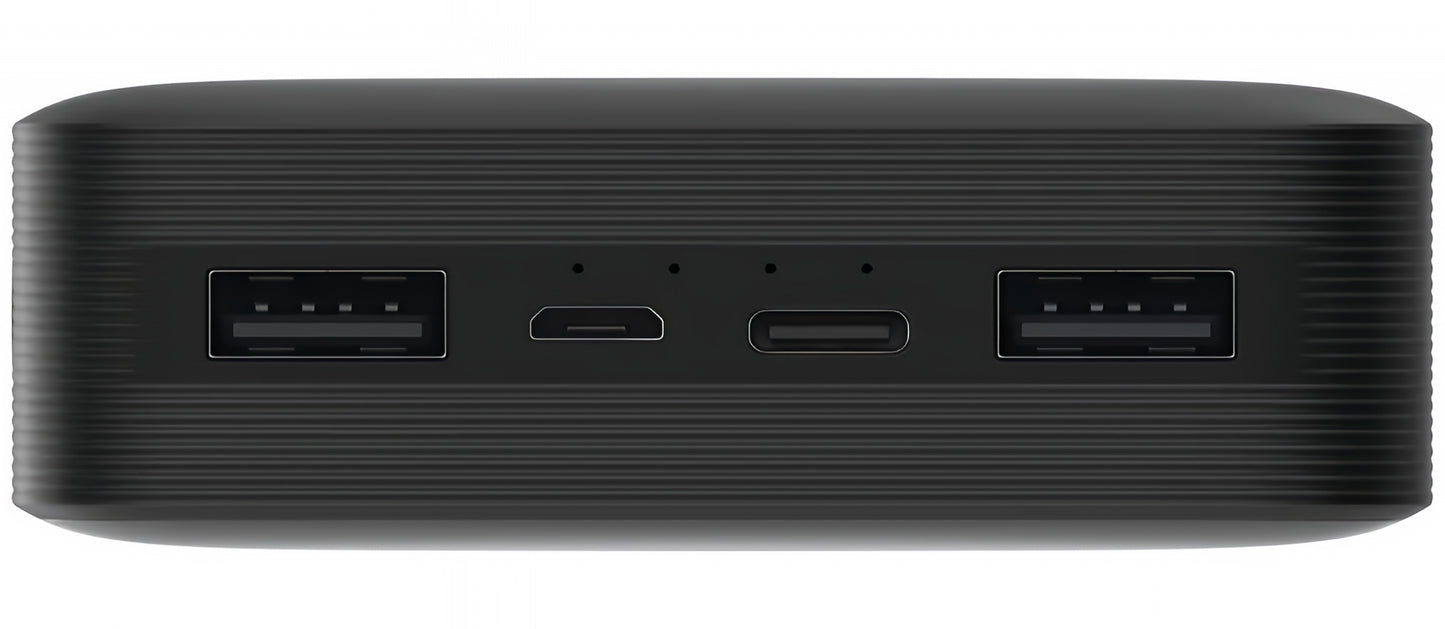 Xiaomi External Battery, 20000mAh, 18W, QC, 2 x USB-A, Black PB200LZM