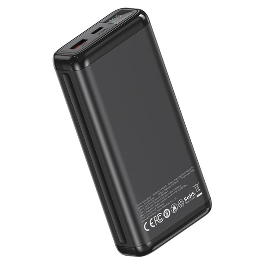 XO Design PB309 External Battery, 20000mAh, 22.5W, QC + PD, 1 x USB-A - 1 x USB-C, Black