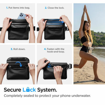 Spigen Aqua Shield Waterproof Pouch, Universal, Black AMP04532