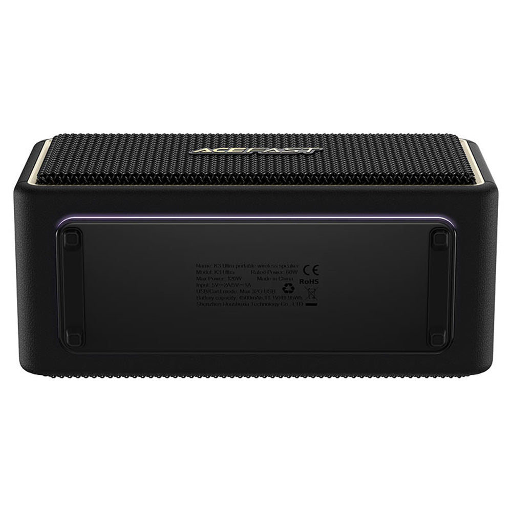Acefast K3 Ultra Bluetooth Speaker, 120W, RGB, Waterproof, Black
