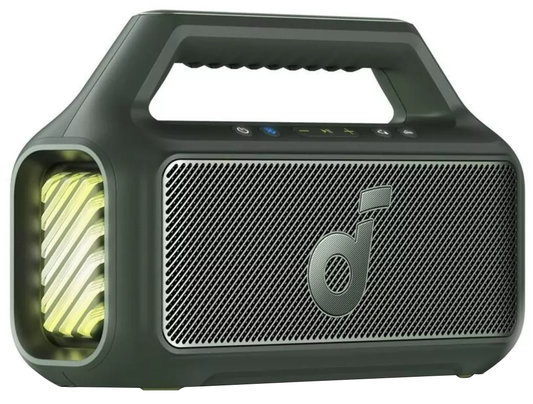 Anker SoundCore Boom 2 New Version Portable Bluetooth Speaker, 80W, TWS, RGB, Waterproof, Green A3138062