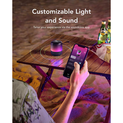 Portable Bluetooth Speaker Anker SoundCore Glow Mini, 8W, RGB, Waterproof, Black A3136G11 