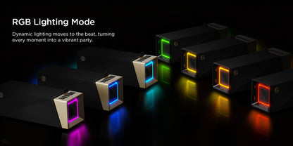Bugani Brief TT Portable Bluetooth Speaker, 60W, RGB, Waterproof, Black Gold