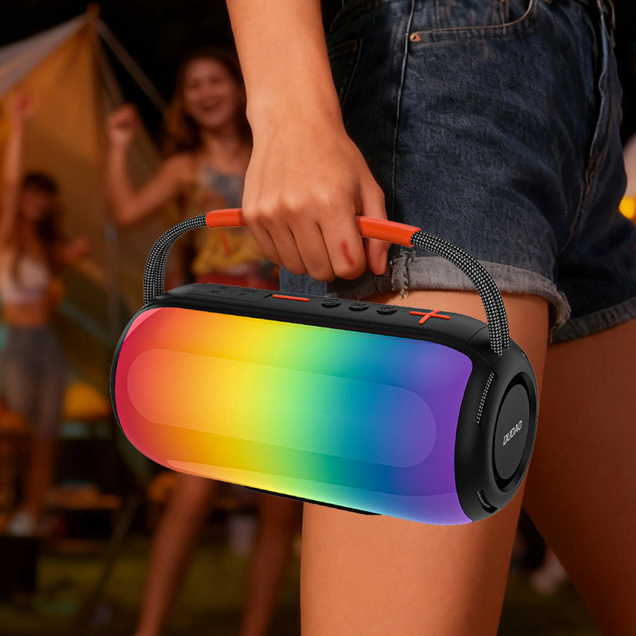 Dudao Y21 Portable Bluetooth Speaker, 2 x 5W, TWS, RGB, Black