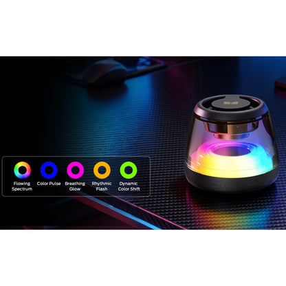 Monster Mag Flux Portable Bluetooth Speaker, 5W, TWS, RGB, Black