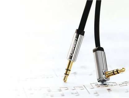 UGREEN AV119 Angled 3.5mm - 3.5mm Audio Cable, 2m, Black