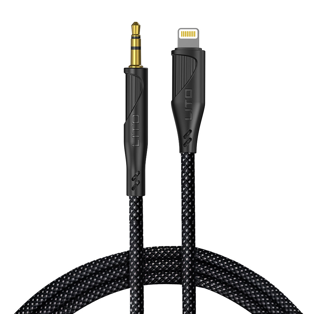 Lightning Audio Cable - 3.5mm Lito LA02, 1m, Black