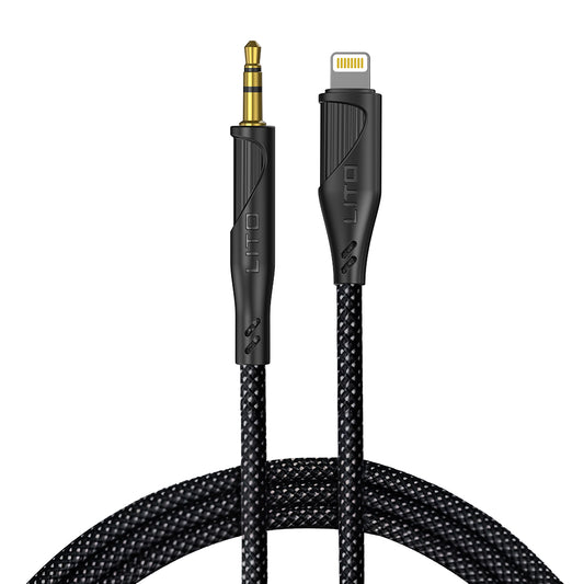 Lightning Audio Cable - 3.5mm Lito LA02, 1m, Black