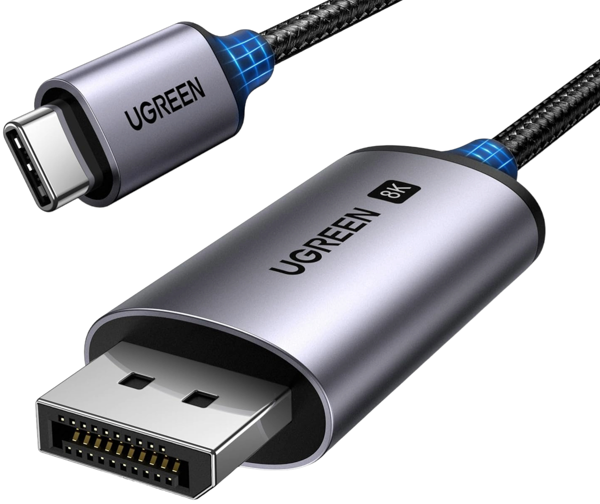 USB-C Audio and Video Cable - DisplayPort UGREEN CM556 (25157), 1m, Gray