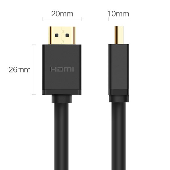 UGREEN HD104 Video Cable, HDMI - HDMI, 4K, 1m, Black