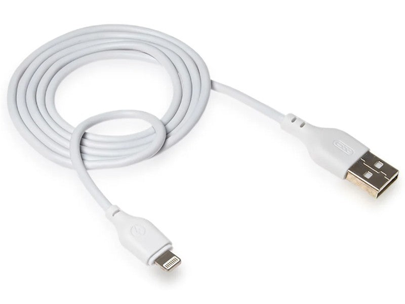 USB-A to Lightning Data and Charging Cable XO Design NB103, 18W, 2m, White