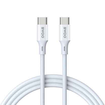 USB-C Data and Charging Cable - USB-C BWOO X282, 60W, 1m, White