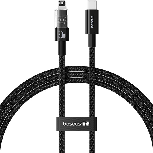 USB-C to Lightning Data and Charging Cable Baseus Gem, 20W, 2m, Black P10373001111-01