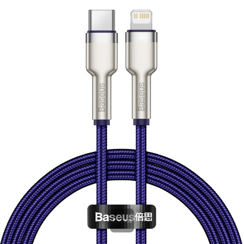USB-C to Lightning Data and Charging Cable Baseus Cafule Metal Series, 20W, 1m, Purple CATLJK-A05