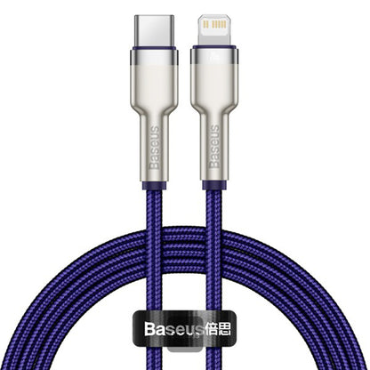 USB-C to Lightning Data and Charging Cable Baseus Cafule Metal Series, 20W, 1m, Purple CATLJK-A05