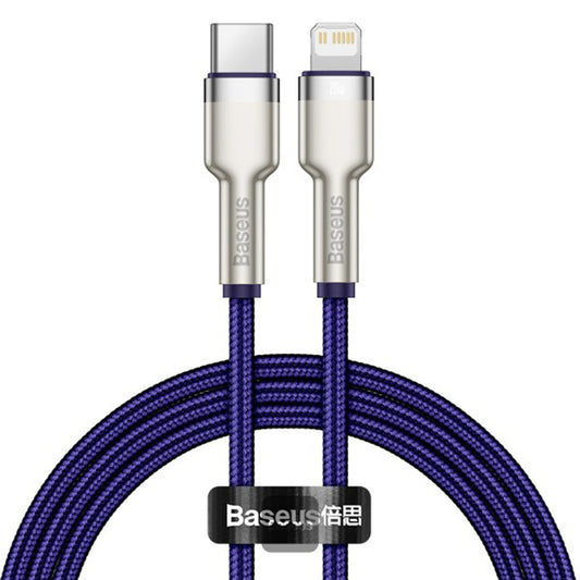 USB-C to Lightning Data and Charging Cable Baseus Cafule Metal Series, 20W, 1m, Purple CATLJK-A05
