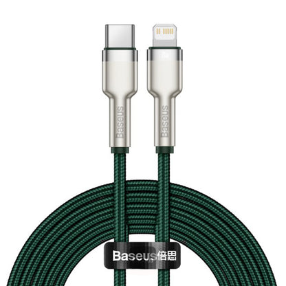 USB-C to Lightning Data and Charging Cable Baseus Cafule Metal Series, 20W, 2m, Green CATLJK-B06