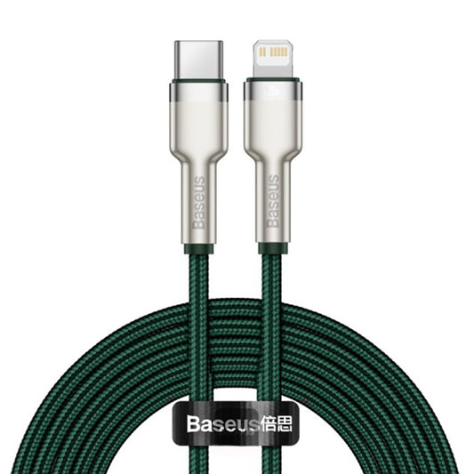 USB-C to Lightning Data and Charging Cable Baseus Cafule Metal Series, 20W, 2m, Green CATLJK-B06
