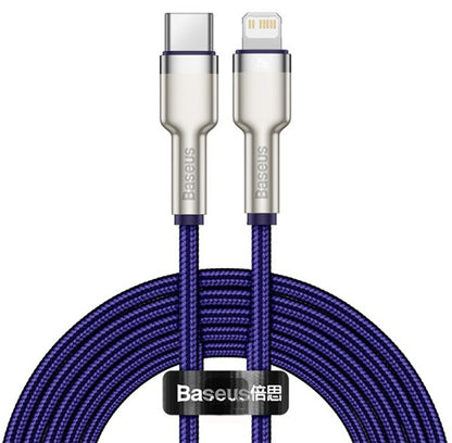 USB-C to Lightning Data and Charging Cable Baseus Cafule Metal Series, 20W, 2m, Purple CATLJK-B05