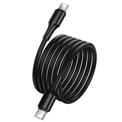 USB-C Data and Charging Cable - USB-C HOCO X120, 60W, 1m, Black