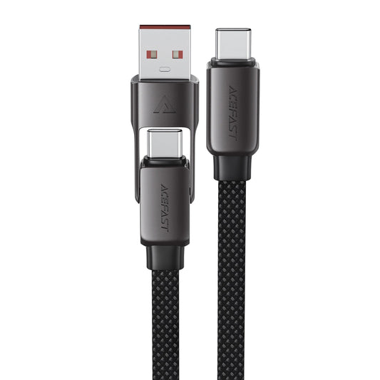 USB-C to USB-A / USB-C Acefast C13-05 Data and Charging Cable, 60W, 0.2m, Black