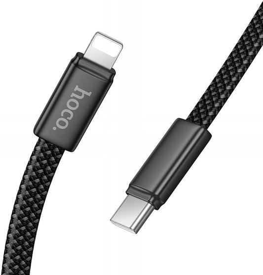 USB-C to Lightning Data and Charging Cable HOCO X125, 30W, 1m, Black