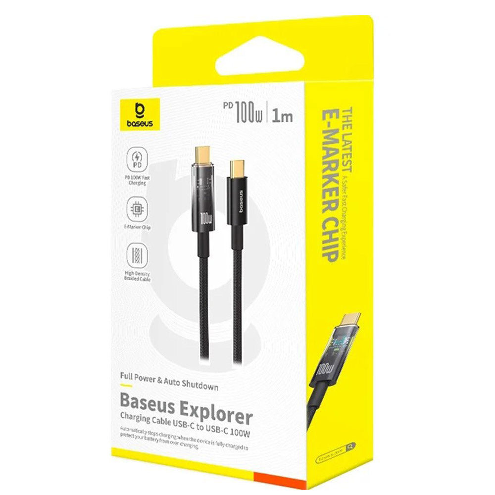 USB-C Data and Charging Cable - USB-C Baseus Explorer, 100W, 1m, Black P10319703111-00