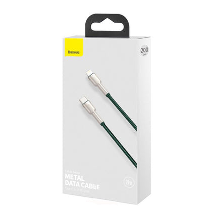 USB-C to Lightning Data and Charging Cable Baseus Cafule Metal Series, 20W, 2m, Green CATLJK-B06